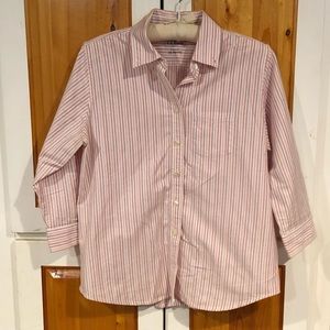 LL Bean striped button down